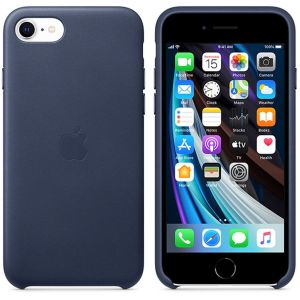 Apple Leather Backcover iPhone SE (2022 / 2020) - Midnight Blue