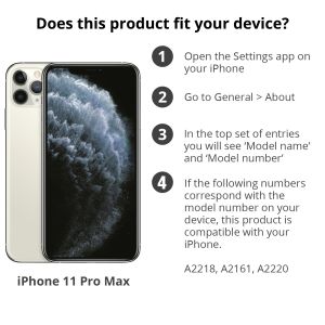 iMoshion Backcover met koord iPhone 11 Pro Max - Zwart