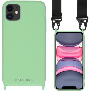 iMoshion Color Backcover met koord - Nylon Strap iPhone 11 - Groen