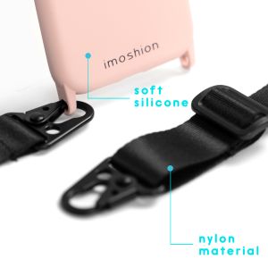 iMoshion Color Backcover met koord - Nylon Strap iPhone Xr - Roze