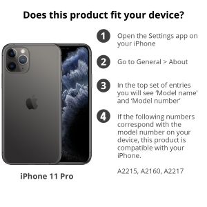 Accezz Impact Grip Backcover iPhone 11 Pro - Zwart