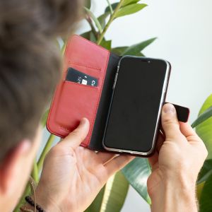 Selencia Echt Lederen Bookcase Samsung Galaxy A51 - Rood