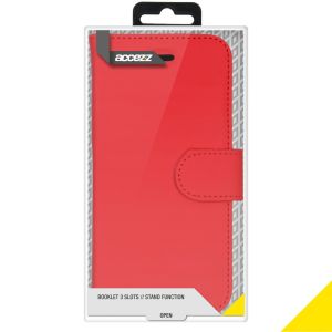 Accezz Wallet Softcase Bookcase iPhone 12 Mini - Rood