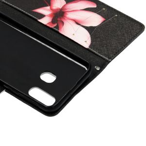 Design Softcase Bookcase Samsung Galaxy A40 - Bloemen