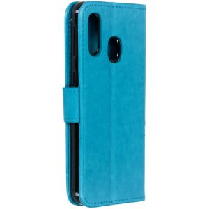 Klavertje Bloemen Bookcase Samsung Galaxy A40 - Turquoise