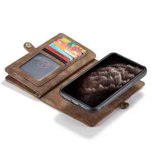 CaseMe Luxe Lederen 2 in 1 Portemonnee Bookcase iPhone 11 - Bruin