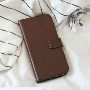 Selencia Echt Lederen Bookcase Samsung Galaxy S10 Plus - Bruin