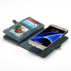 CaseMe Kunstlederen 2 in 1 Portemonnee Bookcase Samsung Galaxy S7 - Groen