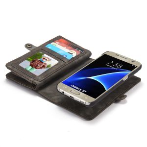 CaseMe Kunstlederen 2 in 1 Portemonnee Bookcase Samsung Galaxy S7 - Zwart