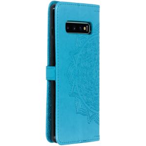 Mandala Bookcase Samsung Galaxy S10 Plus - Turquoise