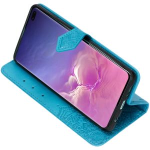 Mandala Bookcase Samsung Galaxy S10 Plus - Turquoise