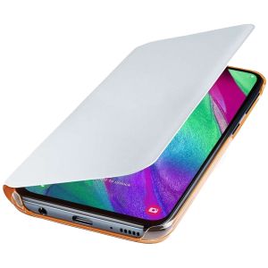 Samsung Originele Wallet Bookcase Samsung Galaxy A40 - Wit