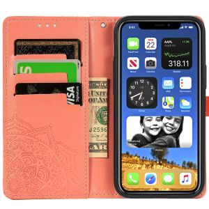 Mandala Bookcase iPhone 12 (Pro) - Rood