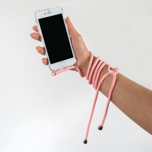 iMoshion Backcover met koord iPhone 12 Mini - Roze