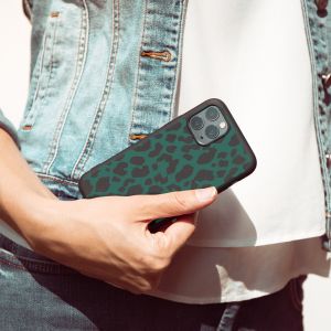 iMoshion Design hoesje iPhone 12 (Pro) - Luipaard - Groen / Zwart