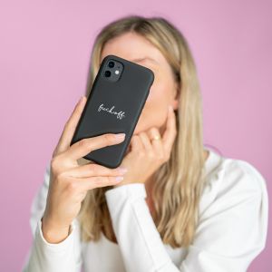 iMoshion Design hoesje iPhone 12 Pro Max - Fuck Off - Zwart