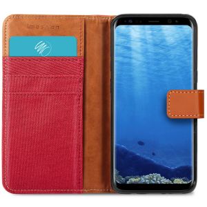 iMoshion Luxe Canvas Bookcase Samsung Galaxy S8 - Rood