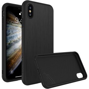RhinoShield SolidSuit Backcover iPhone Xs / X - Brushed Steel