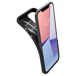 Spigen Liquid Air Backcover iPhone 12 Pro Max - Zwart