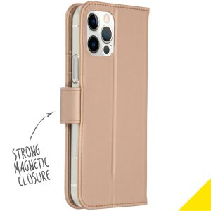 Accezz Wallet Softcase Bookcase iPhone 12 (Pro) - Goud