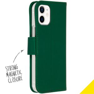 Accezz Wallet Softcase Bookcase iPhone 12 Mini - Groen