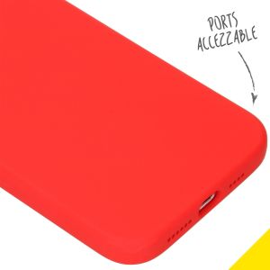 Accezz Liquid Silicone Backcover iPhone 12 Pro Max - Rood