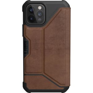 UAG Metropolis Bookcase iPhone 12 (Pro) - Leather Brown