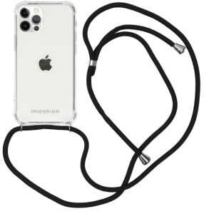 iMoshion Backcover met koord iPhone 12 (Pro) - Zwart