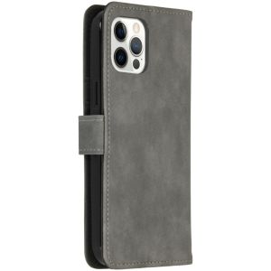 iMoshion Luxe Bookcase iPhone 12 (Pro) - Grijs
