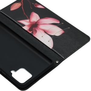 Design Softcase Bookcase Samsung Galaxy A42- Bloemen