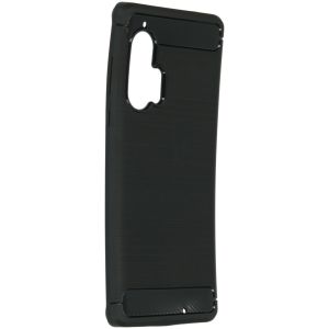 Brushed Backcover Motorola Edge Plus - Zwart