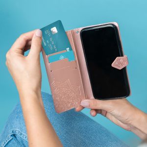 iMoshion Mandala Bookcase Samsung Galaxy A20s - Rosé Goud