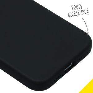 Accezz Liquid Silicone Backcover iPhone 12 Mini - Zwart
