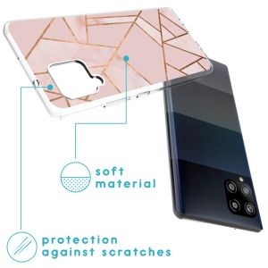 iMoshion Design hoesje Samsung Galaxy A42 - Grafisch Koper / Roze
