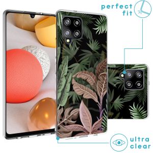 iMoshion Design hoesje Samsung Galaxy A42 - Jungle - Groen / Roze