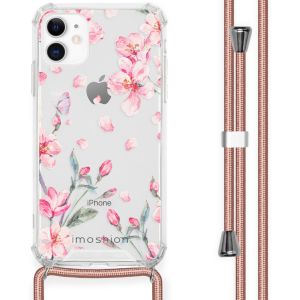 iMoshion Design hoesje met koord iPhone 11 - Bloem - Roze
