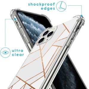 iMoshion Design hoesje met koord iPhone 11 Pro - Grafisch Koper - Wit / Goud