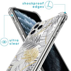 iMoshion Design hoesje met koord iPhone 11 Pro - Bladeren - Zwart / Goud