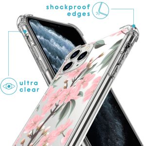 iMoshion Design hoesje met koord iPhone 11 Pro - Bloem - Roze / Groen