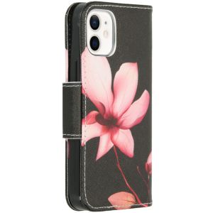 Design Softcase Bookcase iPhone 12 Mini - Bloemen