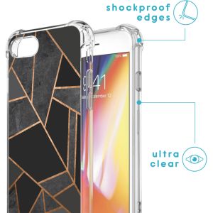 iMoshion Design hoesje met koord iPhone SE (2022 / 2020) / 8 / 7 - Grafisch Koper - Zwart