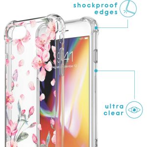 iMoshion Design hoesje met koord iPhone SE (2022 / 2020) / 8 / 7 - Bloem - Roze