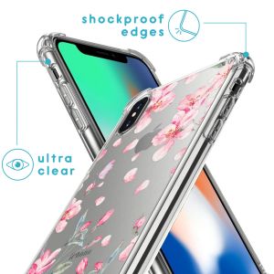iMoshion Design hoesje met koord iPhone X / Xs - Bloem - Roze