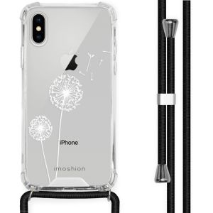 iMoshion Design hoesje met koord iPhone X / Xs - Paardenbloem - Wit