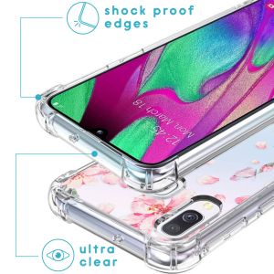 iMoshion Design hoesje met koord Samsung Galaxy A40 - Bloem - Roze