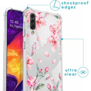 iMoshion Design hoesje met koord Samsung Galaxy A50 - Bloem - Roze