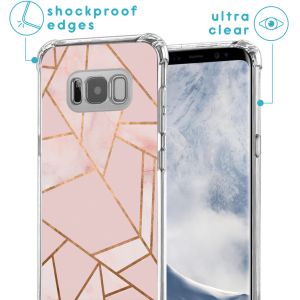 iMoshion Design hoesje met koord Samsung Galaxy S8 - Grafisch Koper - Roze / Goud