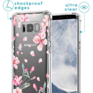 iMoshion Design hoesje met koord Samsung Galaxy S8 - Bloem - Roze