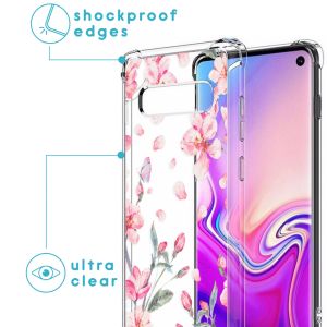 iMoshion Design hoesje met koord Samsung Galaxy S10 Plus - Bloem - Roze