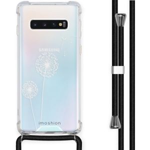 iMoshion Design hoesje met koord Samsung Galaxy S10 - Paardenbloem - Wit